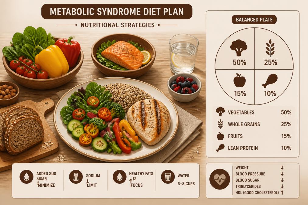 Colorful spread of fresh vegetables including leafy greens, bell peppers, and tomatoes, whole grain bread, grilled chicken breast, and a bowl of salmon on a wooden table with a prepared plate of balanced meal in natural daylight